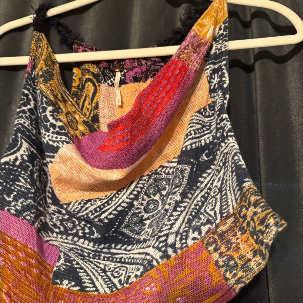 Free People Multicolor Paisley Tank Top